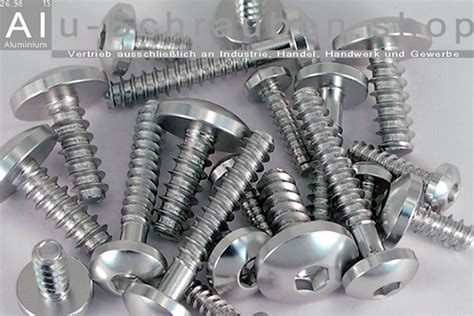 Aluminium Tapping Bolts Pan Head Silver ST4 8 DIN 7981