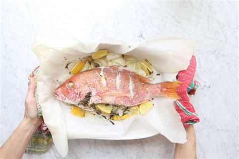 Mediterranean Baked Whole Red Snapper Fish The Matbakh