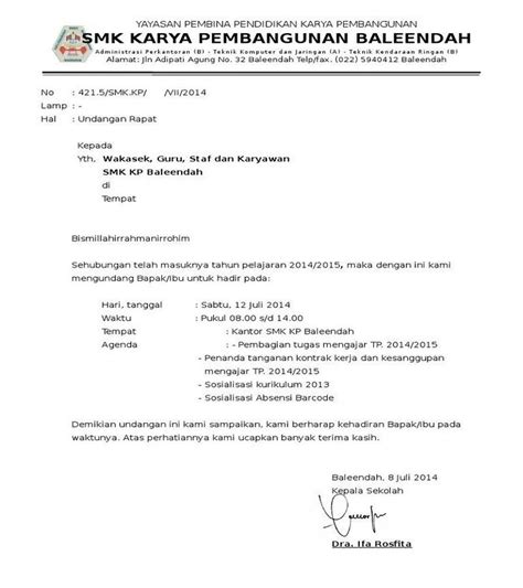 15 Contoh Surat Undangan Resmi Untuk Berbagai Keperluan Semua Halaman Sonora Id