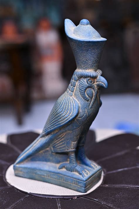 Rare Piece Of The Falcon Headed God Horus Wearing Double Crown Etsy