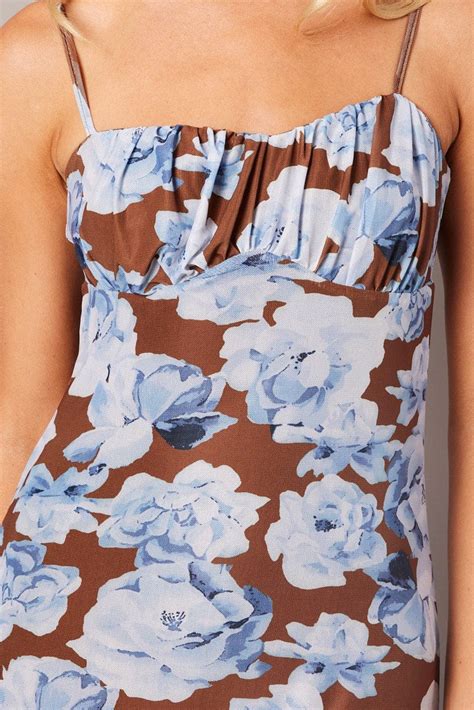 Multi Floral Bodycon Dress Singlet Midi Ally Fashion