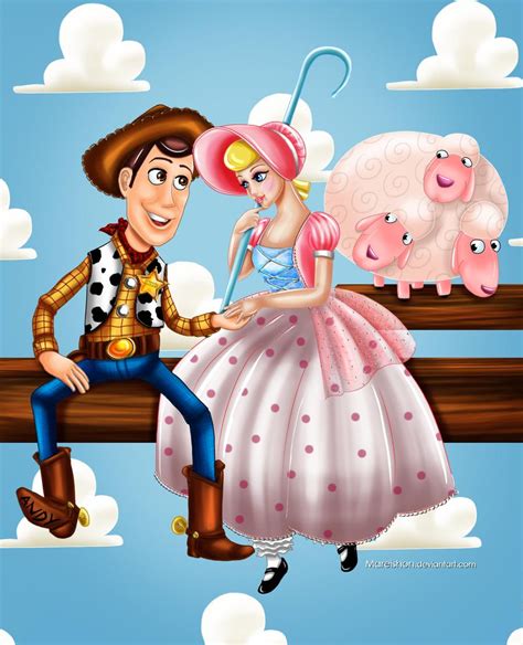 Woody Bo Peep Her Sheep Toy Story By Mareishon On Deviantart