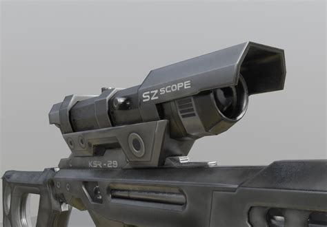 Ksr28 Sniperrifle Blender 2 82a Version Free 3d Model Textures Stl