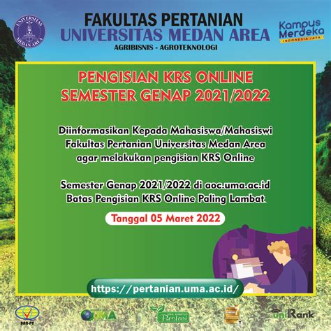 Pengisian Krs Online Semester Genap Program Studi