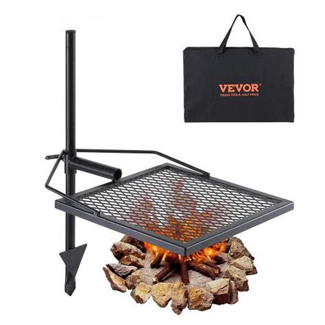 VEVOR Swivel Campfire Grill, Fire Pit Grill Grate over Fire Pits, Heavy ...