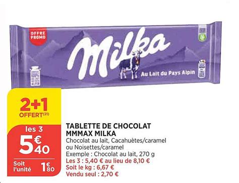 Promo Tablette De Chocolat Mmmax Milka Chez Maximarch Icatalogue Fr