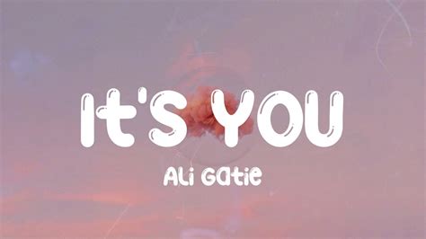 Its You Ali Gatie Lyric Video Youtube