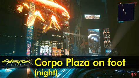 Corpo Plaza Walk At Night Cyberpunk The Game Tourist Youtube