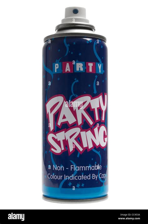 Can Of Silly Spray String On White Background Stock Photo Alamy