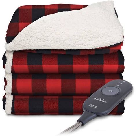 Sunbeam Sherpa To Microplush 60 X 50 Electric Heated Throw Blanket 1