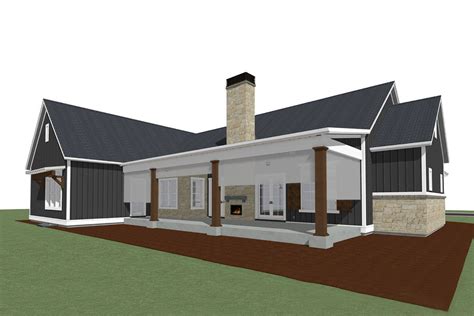 Exclusive Modern Farmhouse Plan With Bonus Room And Man Cave 64506sc