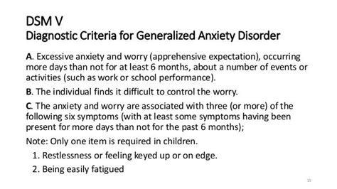 Generalized Anxiety Disorder Gad