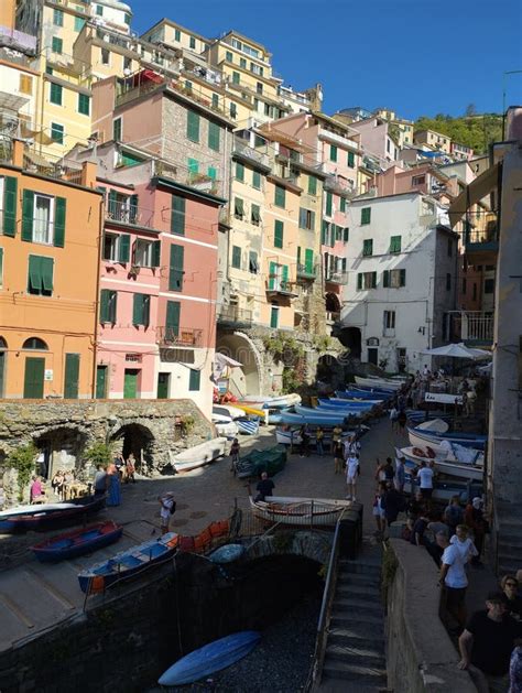 Riomaggiore Cinque Terre Liguria Italy September Old