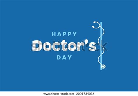 Happy Doctors Day Typography Background Design Stock Vector Royalty