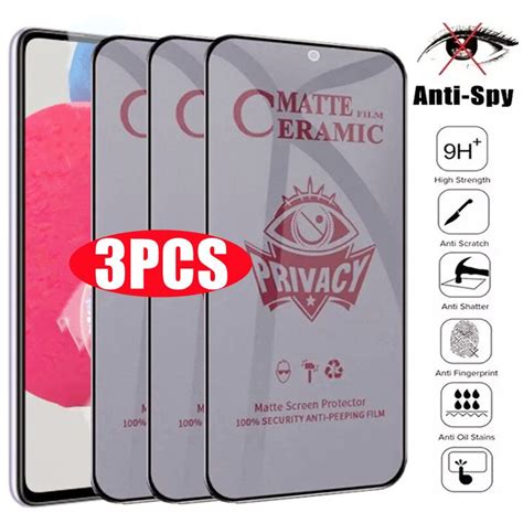 Protector De Pantalla De Cer Mica Mate Pel Cula Antiesp A Para Samsung