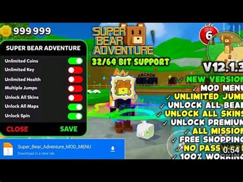 Mod Menu Super Bear Adventure - Super Bear Adventure MOD MENU v12.1.3 | MOD APK Free Shopping | UNL0CK ...