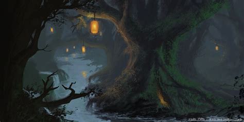 Forest Lights by Colormate on DeviantArt | Forest light, Concept art character, Forest