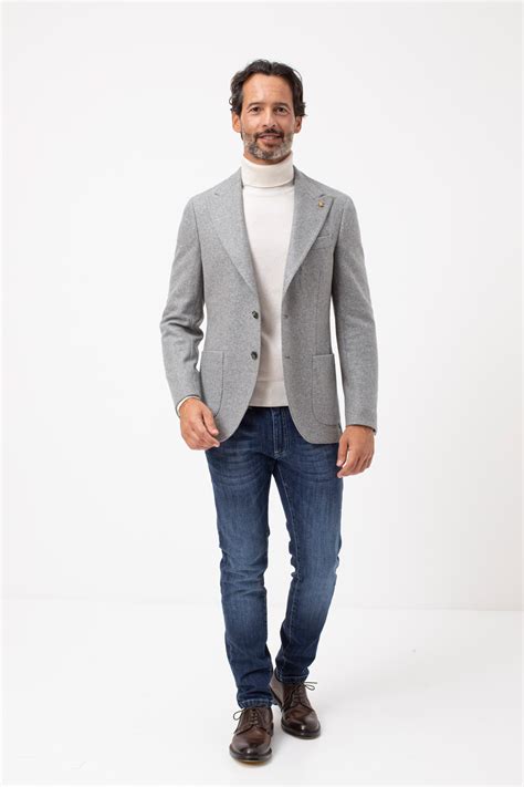 Grey Jacket For Man Latorre F W Rione Fontana