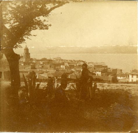 France Saint Tropez Vue générale depuis un belvédère ca 1925