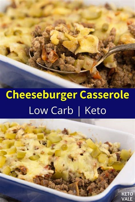 Keto Cheeseburger Casserole Low Carb Recipe Quick Easy Ketovale