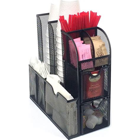 Best Buy: Mind Reader Coffee Condiment Organizer Black MESHCAD-BLK