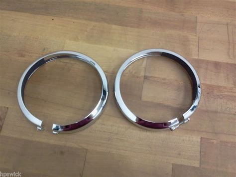 Sell PAIR OF HARLEY DAVIDSON PASSING LIGHT TRIM RINGS PASSING LAMP