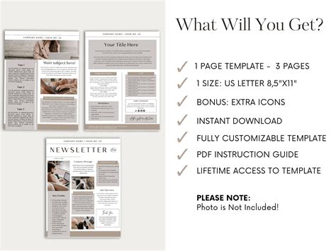 Editable Newsletter Template, Email Newsletter Template | Newsletter