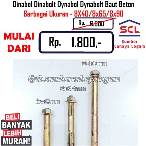 Jual Dinabol Dinabolt Dynabol Dynabolt Baut Beton Mm Dinding Tanam