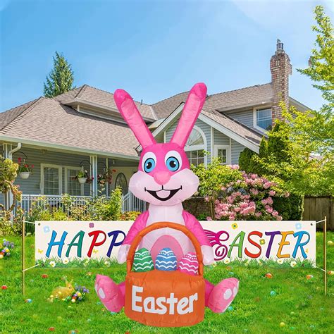 Amazon Toodour 4FT Easter Inflatable Bunny Decorations