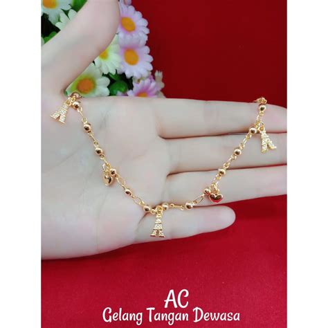 Jual GELANG TANGAN JURAI MENARA EIFFEL LAPIS MAS 24K Shopee Indonesia