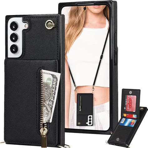 Ephoou Crossbody Women Wallet Case For Samsung Galaxy S21 Plus Not S21 With Card