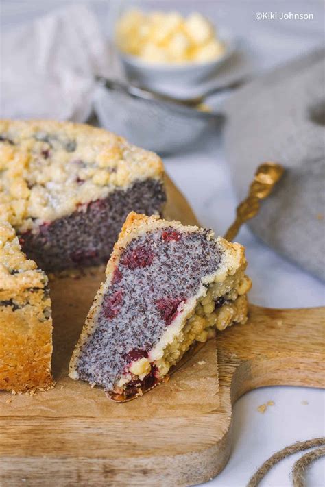 Mohnkuchen Mit Kirschen Und Streuseln Cinnamon Coriander