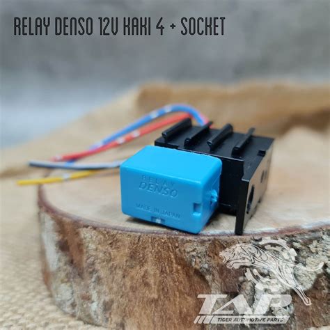 Relay Denso 12v Kaki 4 Socket Soket Relay Relay Biru Mini Lazada