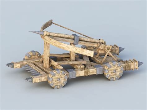 wheeled carroballista  model ds max files   cadnav