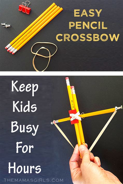 Easy Pencil Crossbow - TheMamasGirls