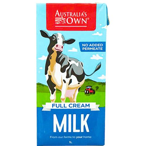 Australias Own Milk Full Cream 1l Milk Walter Mart