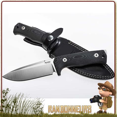 Poignard Lionsteel T Micarta Noir Full Tang Meilleur Couteau Bushcraft