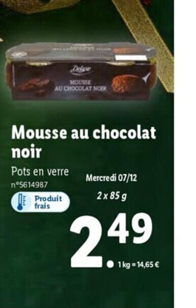 Promo Mousses Au Chocolat Noir Chez Lidl