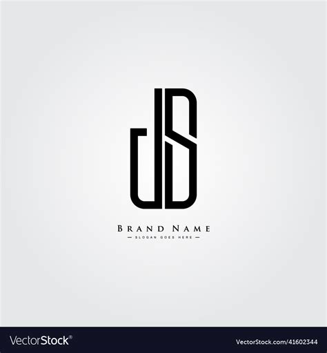 Initial Letter Js Logo Minimal Business Vector Image