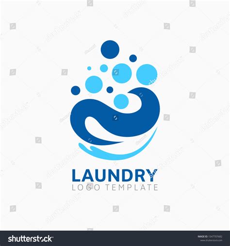 Cleaning Service Logo Laundry Template Design Stock Vector (Royalty ...