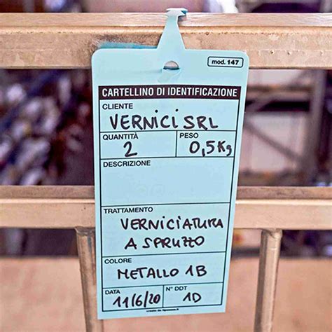 Cartellino Di Identificazione Per Zincati Tipoesse