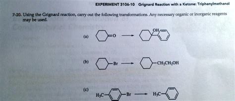 SOLVED EXPERIMENT 3106 10 Grignard Reaction With Ketone