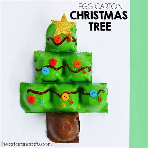 Egg Carton Christmas Tree Craft Egg Carton Crafts Christmas Tree