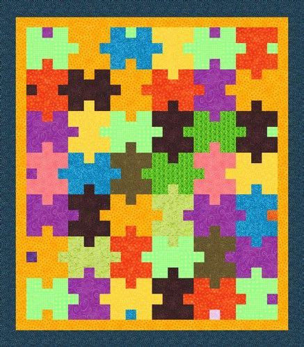 Puzzle Jigsaw Fabric Scraps Foundation Paper Pieced Pattern Pdf