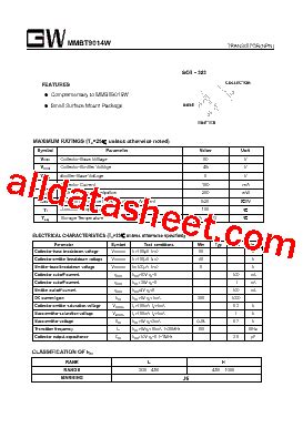 Mmbt W Datasheet Pdf Goodwork Semiconductor Co Ltd