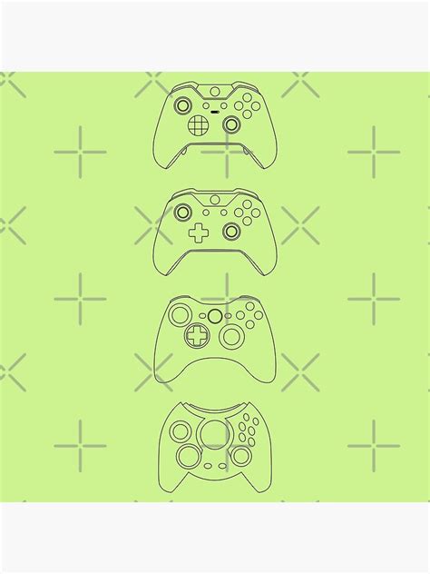 Evolution Of Xbox Controllers Poster For Sale By Martinemeeka Redbubble