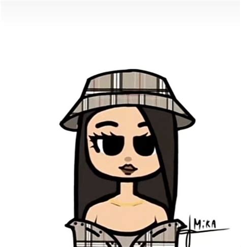 A Cartoon Girl With Long Hair Wearing A Hat