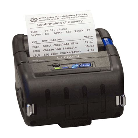 Citizen Cmp 30 Portable 3 Inch Thermal Printer Series Sspos