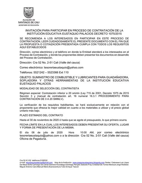 Invitacion Suministro De Combustible Y Lubricantes PDF