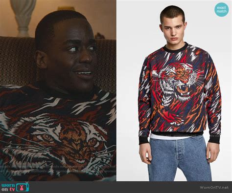 WornOnTV Erics Tiger Graphic Sweatshirt On Sex Education Ncuti